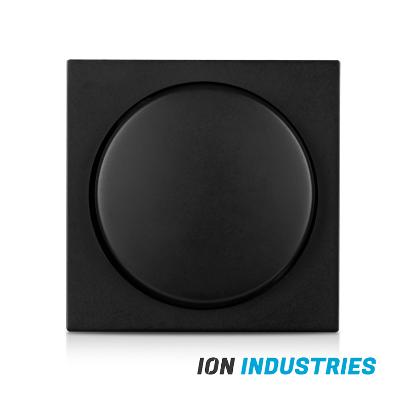 ION INDUSTRIES | ZENTRALPLATTE | DIMMERKNOPF | EINFACH | V1/J1 | MATTSCHWARZ
