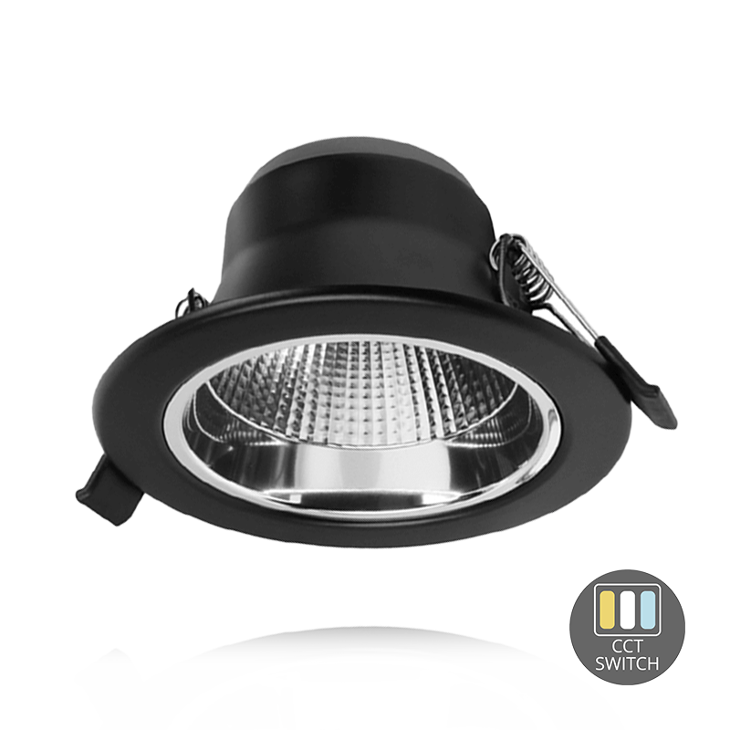 led downlight zwart cct switch
