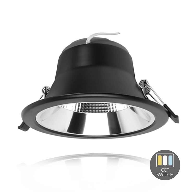led downlight zwart cct switch 120mm
