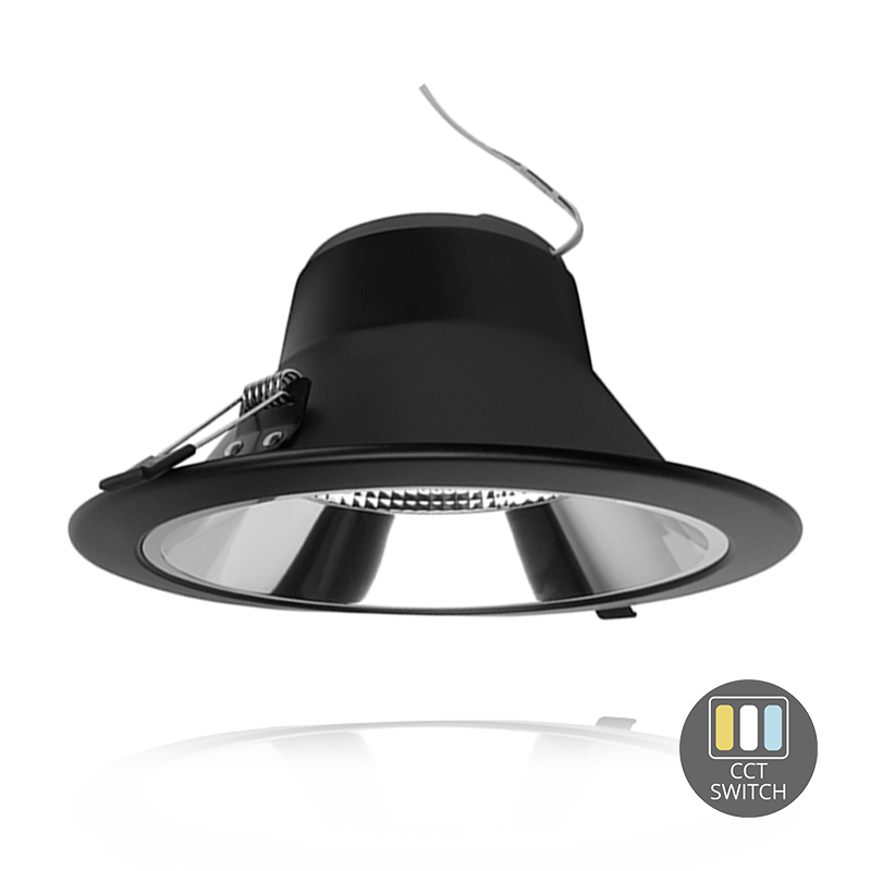 LED DOWNLIGHT | SIA | CCT-SWITCH | Ø195 | 20W | ZWART