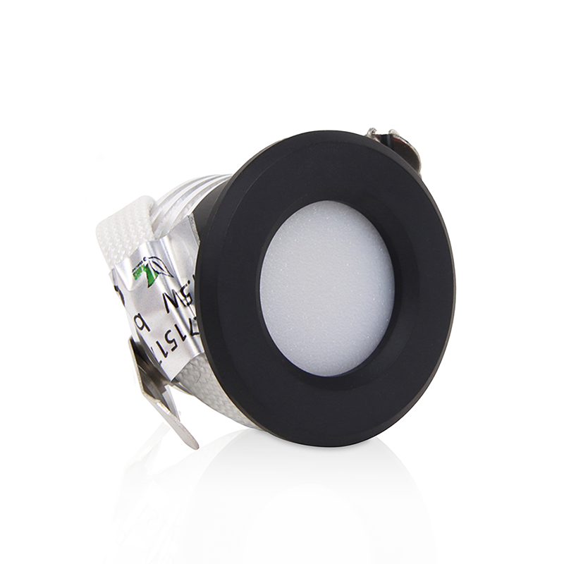 led mini inbouwspot 1.5w dimbaar zwart
