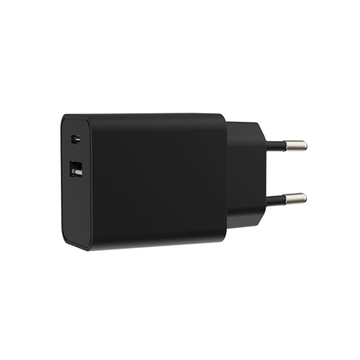 USB-A + USB-C OPLADER | ZWART | 5V | 3A