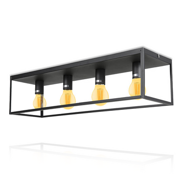 hanglamp industrieel zwart gu10 4 lichts