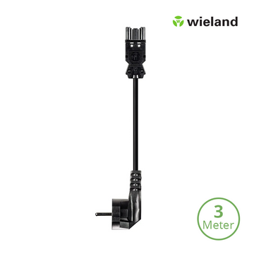 Wieland GST18/3P-Netzkabel 3 Meter 3×1,5mm²