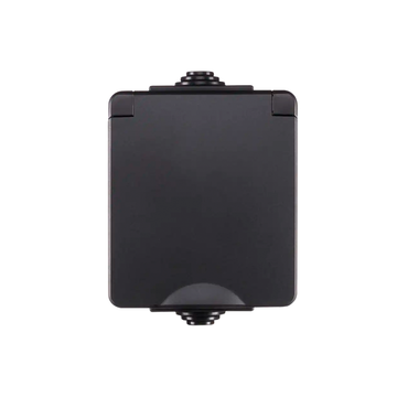 ION INDUSTRIES | OPBOUW WANDCONTACTDOOS | IP55 | ZWART