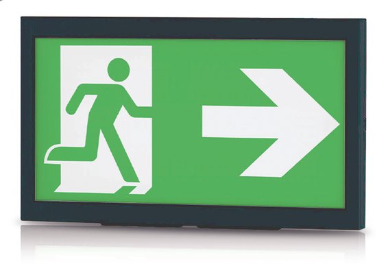 EMERGENCY LIGHTING | RECESSED/SURFACE MOUNTED | 3W | BLACK | INCL. PICTOGRAMS