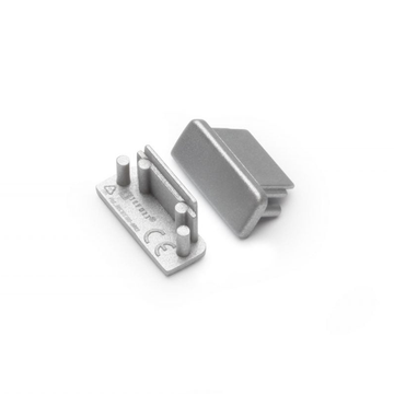 END CAP ZONDER KABELOPENING | SURFACE | 10MM | ZILVER | 2 STUKS