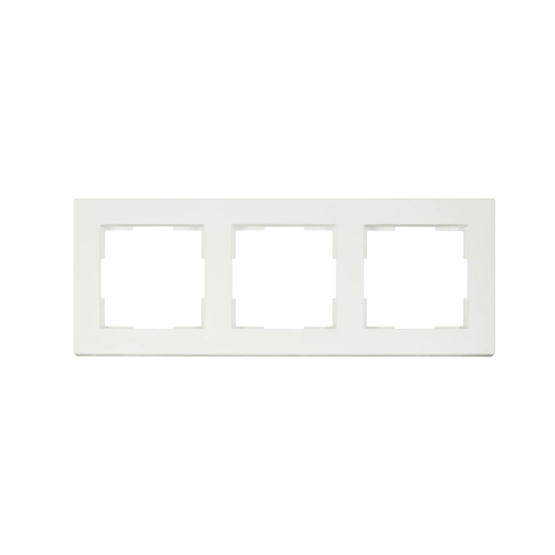 ION INDUSTRIES | Abdeckrahmen | 3-fach | V1 | Mattes Alpinweiß