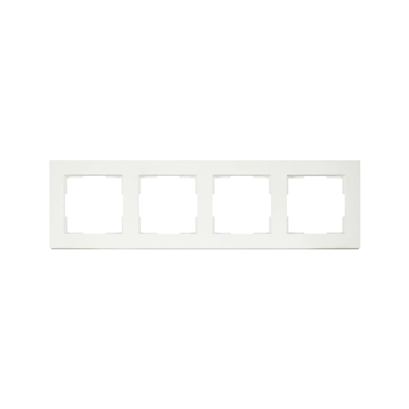 ION INDUSTRIES | Abdeckrahmen | 4-fach | V1 | Mattes Alpinweiß