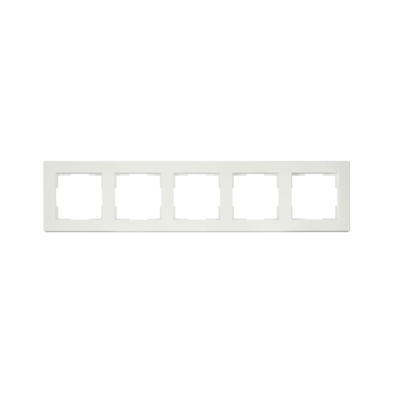 ION INDUSTRIES | Abdeckrahmen | 5-fach | V1 | Mattes Alpinweiß