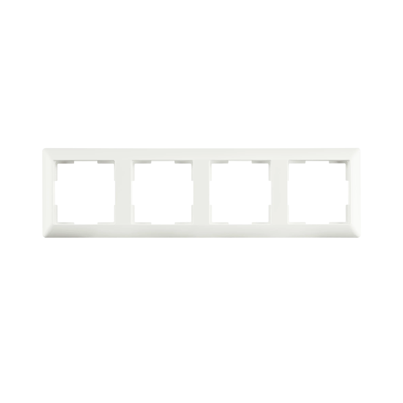ION INDUSTRIES | Abdeckrahmen | 4-fach | J1 | Mattes Alpinweiß
