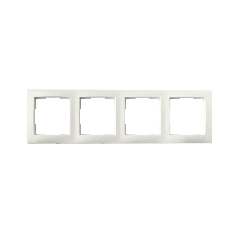 ION INDUSTRIES | Abdeckrahmen | 4-fach | E1 | Alpines Mattweiß
