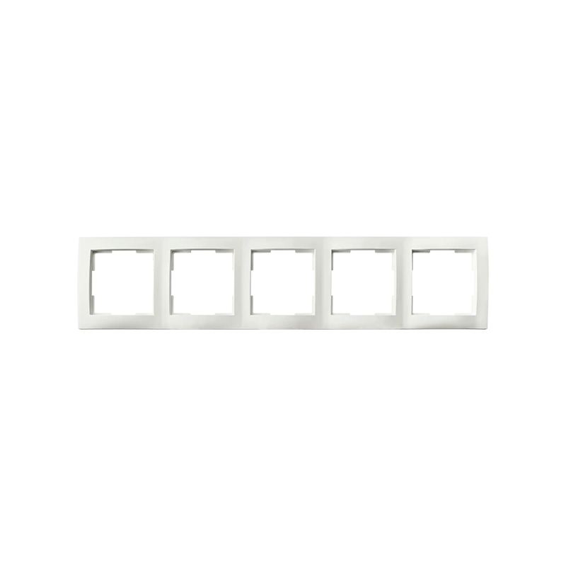 ION INDUSTRIES | Abdeckrahmen | 5-fach | E1 | Alpines Mattweiß