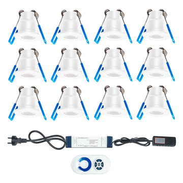 LED VERANDA SPOTS | INCL. AFSTANDBEDIENING | WARM WIT | 12ST