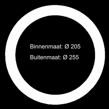VERLOOPRING METAAL | WIT | Ø205-255mm