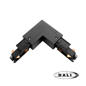 DALI 3-FASE RAIL | L-VORM CONNECTOR | INSIDE | ZWART