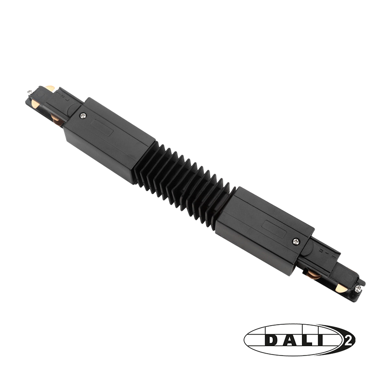 DALI 3-faserige Stromschiene | FLEXIBLER VERBINDER | SCHWARZ