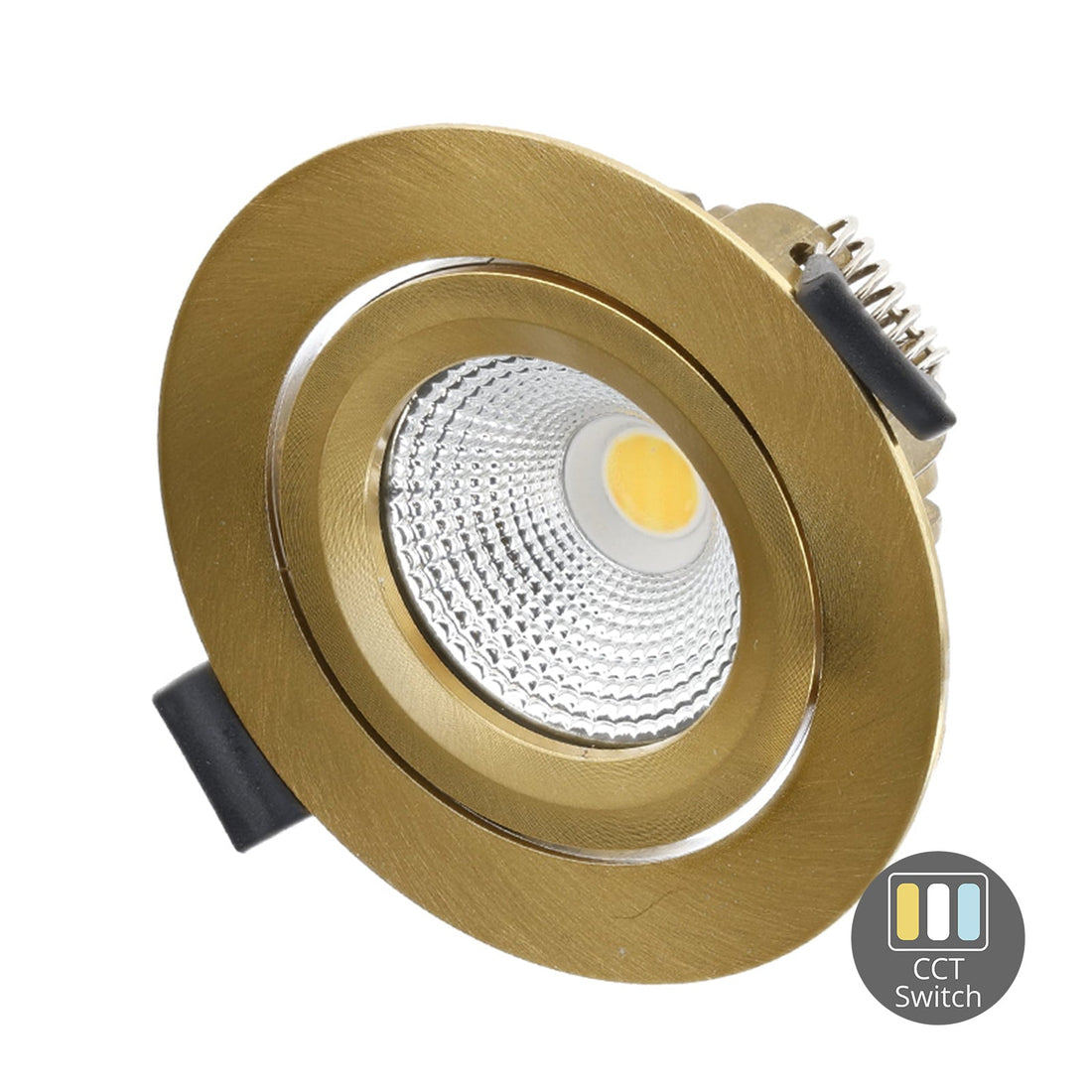 LED-EINBAUSPOT | 6W | Ø82mm | DIMMBAR | CCT-SWITCH | IP65 | GOLD