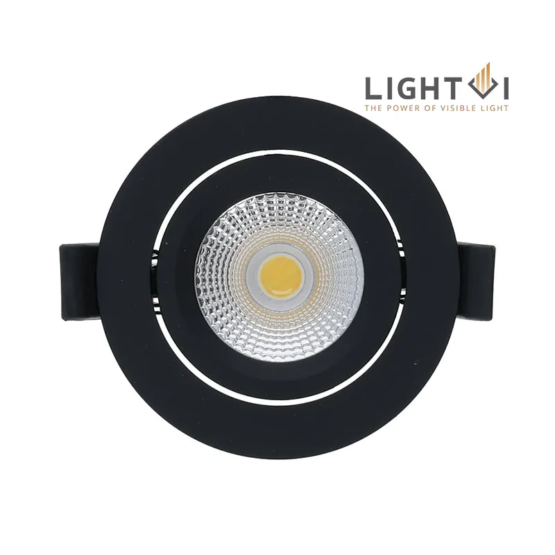 LIGHTVI | LED INBOUWSPOT | TURIN | SLIM-FIT | 4W/ 6W | DIM | ZWART | CCT-SWITCH