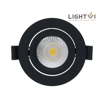 LIGHTVI | LED INBOUWSPOT | TURIN | SLIM-FIT | 4W/ 6W | DIM | ZWART | CCT-SWITCH
