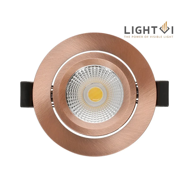 LIGHTVI | LED INBOUWSPOT | TURIN | SLIM-FIT | 4W/ 6W | DIM | BRONS | CCT-SWITCH