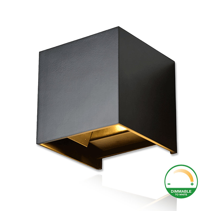 led wandlamp vierkant zwart