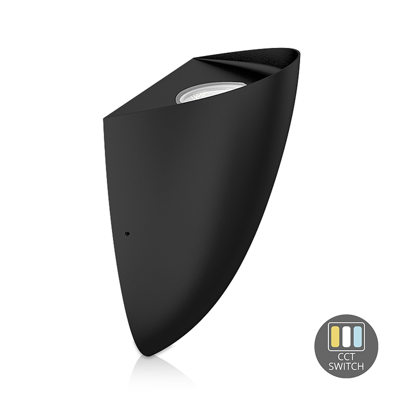 wandlamp-buiten-zwart-cct switch-dimbaar