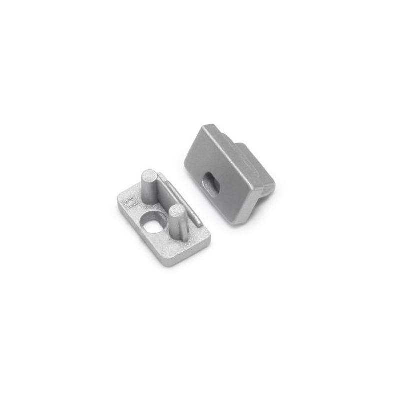 Endkappe mit Kabelöffnung | Slim | 8MM | silber | 20 Stück