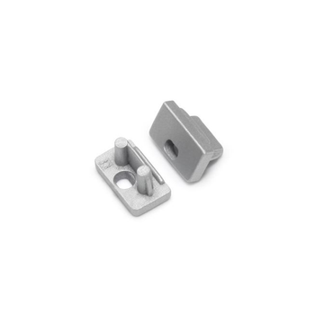 Endkappe mit Kabelöffnung | Slim | 8MM | silber | 20 Stück