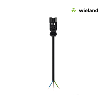 Wieland GST18I3 Aansluitsnoer male 1,5 MM² 0,5 meter zwart