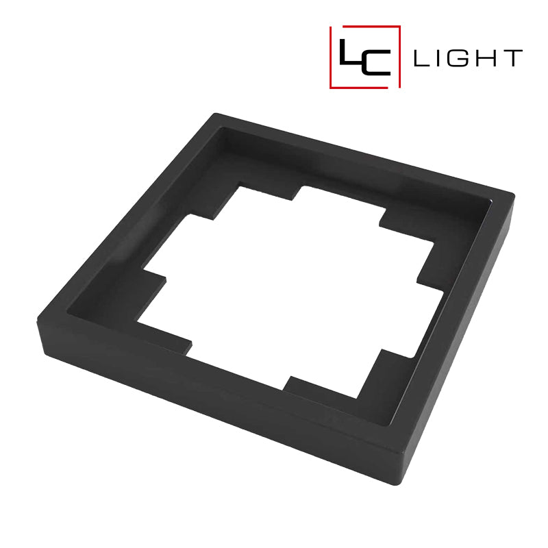 LC-LIGHT | ABDECKRAHMEN | 1-FACH | SCHWARZ