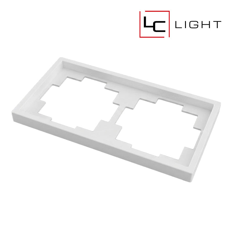 LC-LIGHT | ABDECKRAHMEN | 2-FACH | WEISS