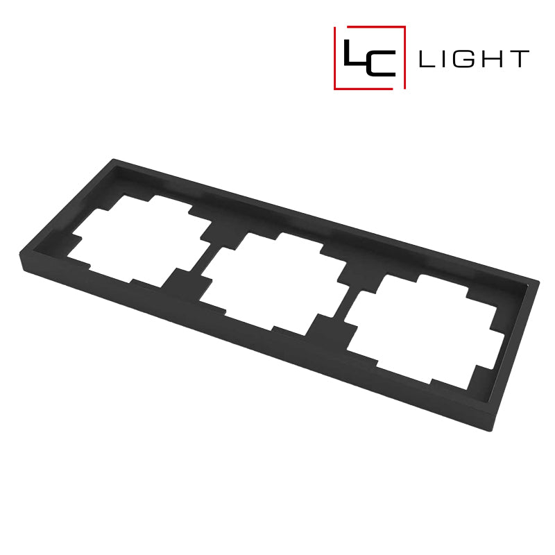 LC-LIGHT | ABDECKRAHMEN | 3-FACH | SCHWARZ