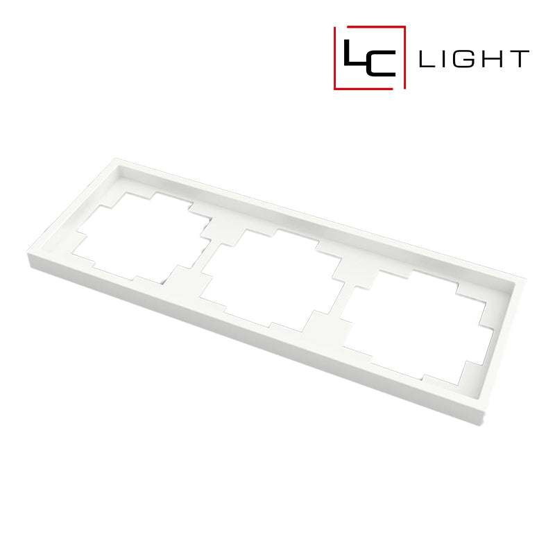 LC-LIGHT | ABDECKRAHMEN | 3-FACH | WEISS