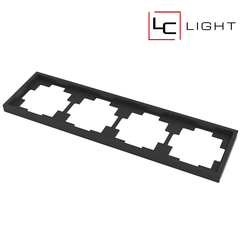 LC-LIGHT | ABDECKRAHMEN | 4-FACH | SCHWARZ