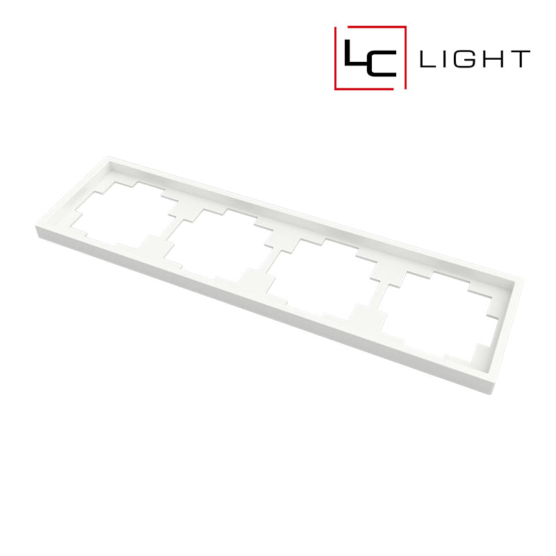 LC-LIGHT | ABDECKRAHMEN | 4-FACH | WEISS