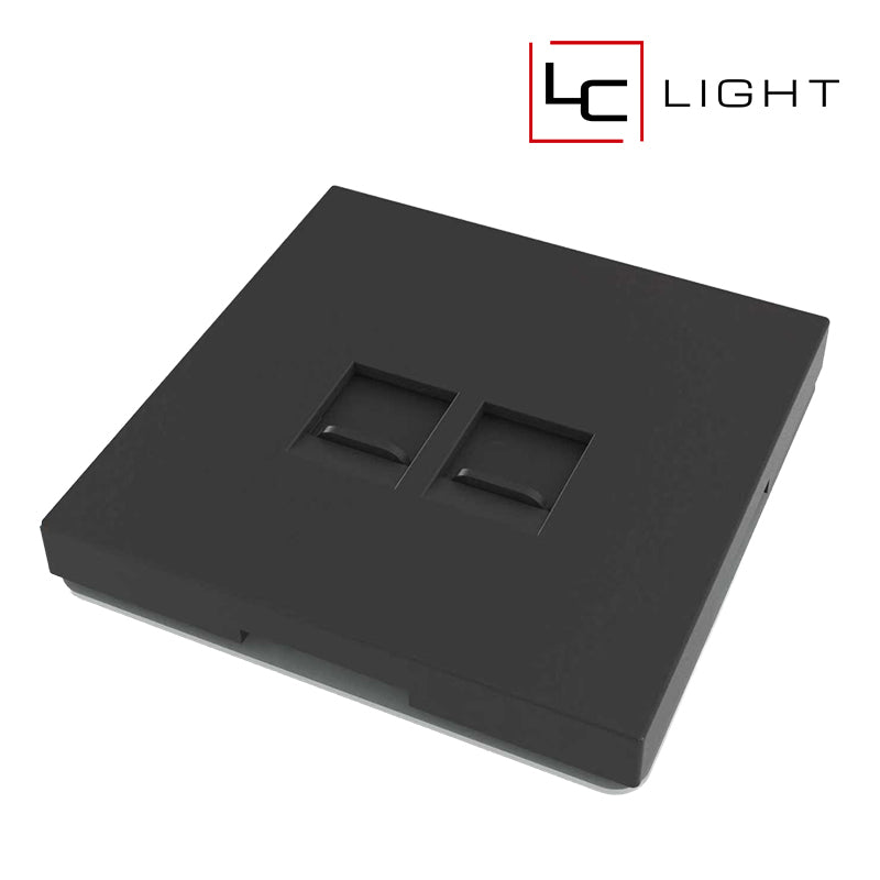 LC-LIGHT | 2x NETZWERKANSCHLUSS | SCHWARZ