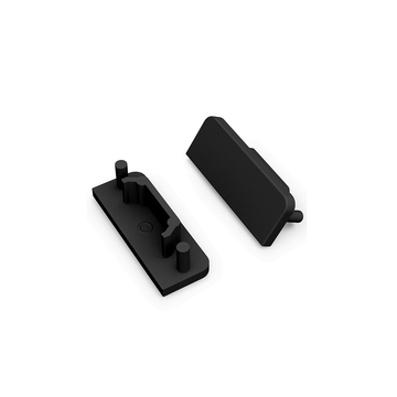 : END CAP ZONDER KABELOPENING | SURFACE | 14MM | ZWART | 2 STUKS