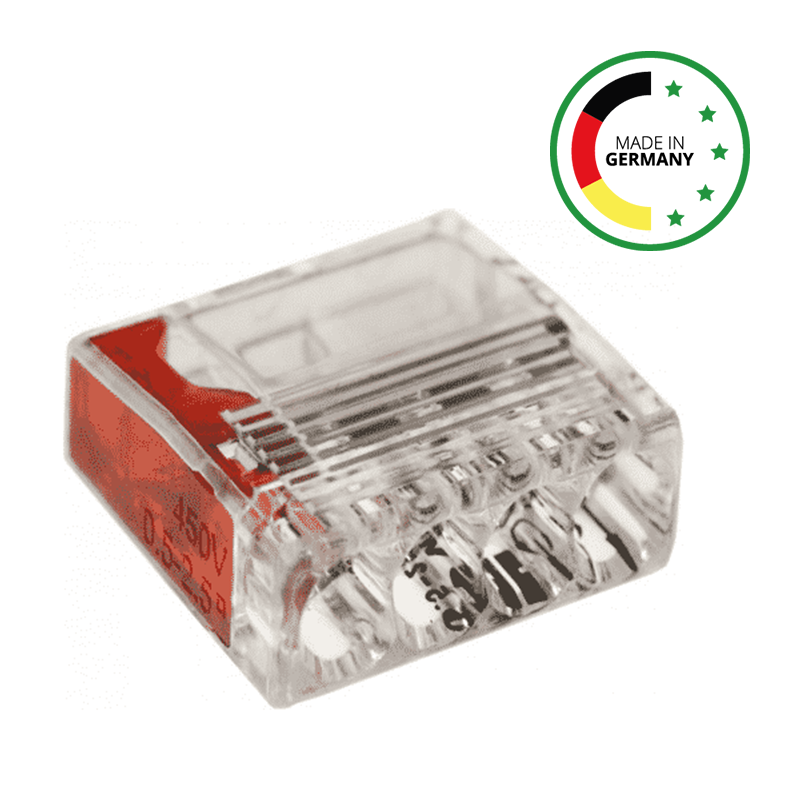 Mini-Klemme | 4-fach | pro 100 Stück | 4 x 0.5 - 2.5 mm² |