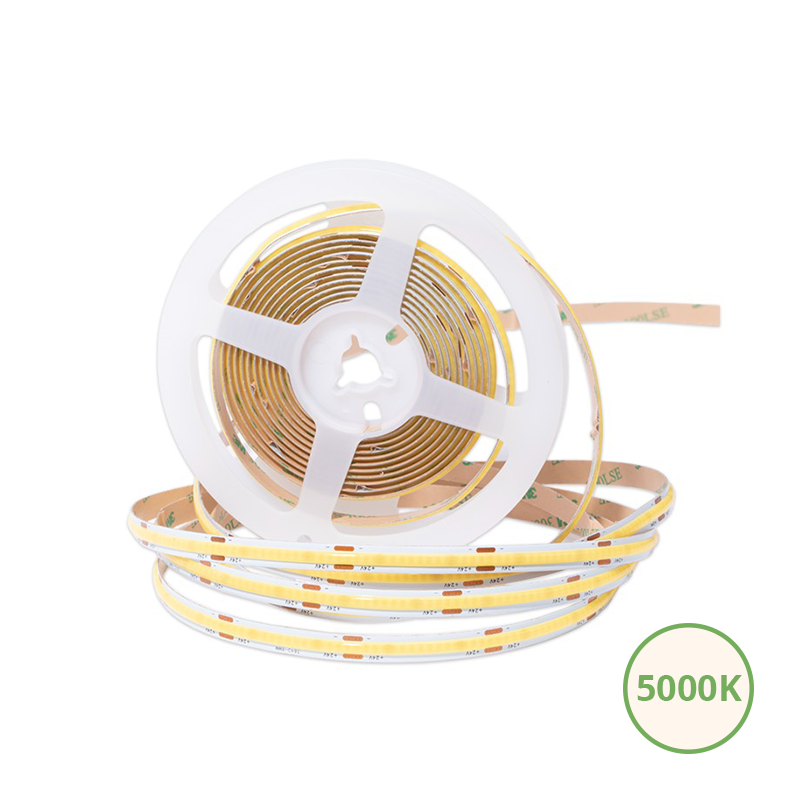 COB-LED-STREIFEN | FREI SCHNEIDBAR | 24V | IP20 | 5M | 10W/M | 5000K