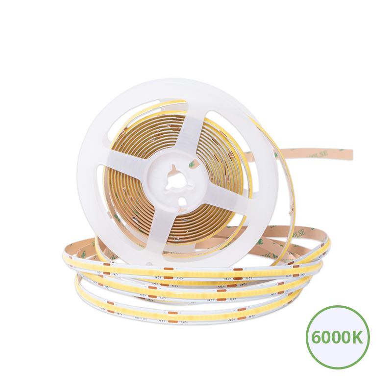 COB-LED-STREIFEN | FREI SCHNEIDBAR | 24V | IP20 | 5M | 10W/M | 6000K