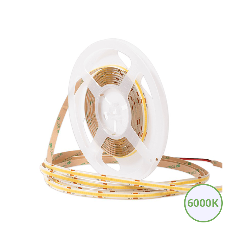 COB-LED-STREIFEN | FREI SCHNEIDBAR | 24V | IP65 | 5M | 10W/M | 6000K