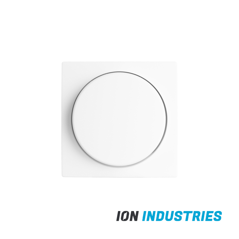 ION INDUSTRIES | Abdeckplatte für Einfach-Dimmerknopf für Kontrollleuchte E1 Alpinweiß