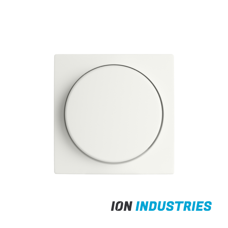 ION INDUSTRIES | Abdeckplatte für Einfach-Dimmerknopf für Kontrollleuchte E1 Mattes Alpinweiß