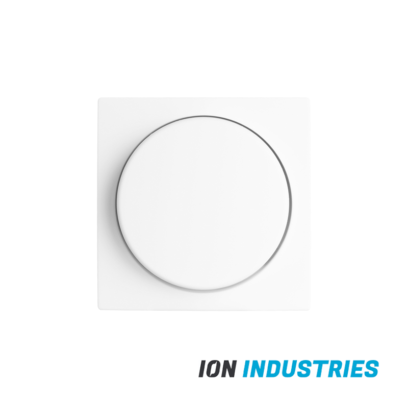 ION INDUSTRIES | Abdeckplatte für Einfach-Dimmerknopf für Kontrollleuchte V1 /J1 Alpinweiß