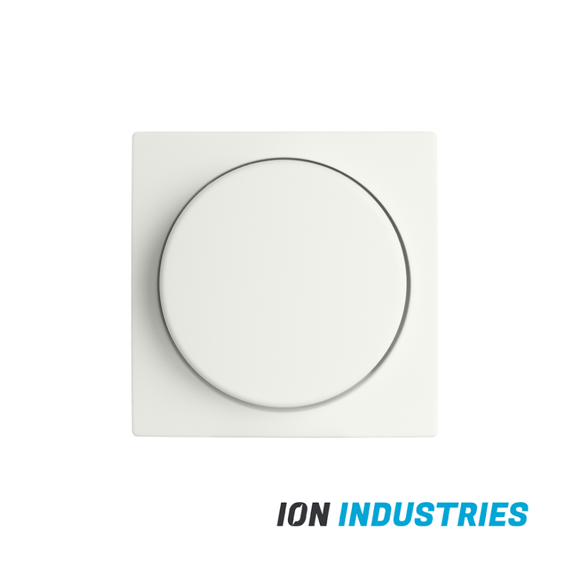 ION INDUSTRIES | Abdeckplatte für Einfach-Dimmerknopf für Kontrollleuchte V1 /J1 Mattes Alpinweiß