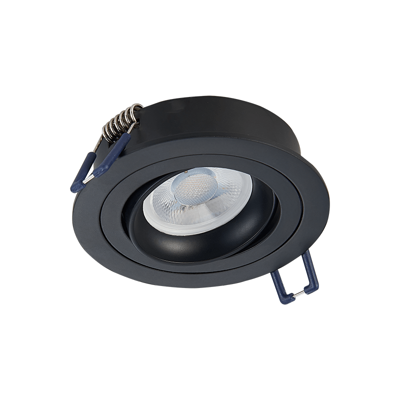 Schwenkbarer Einbaustrahler | Ø80mm | GU10 / MR16 | IP22 | SCHWARZ