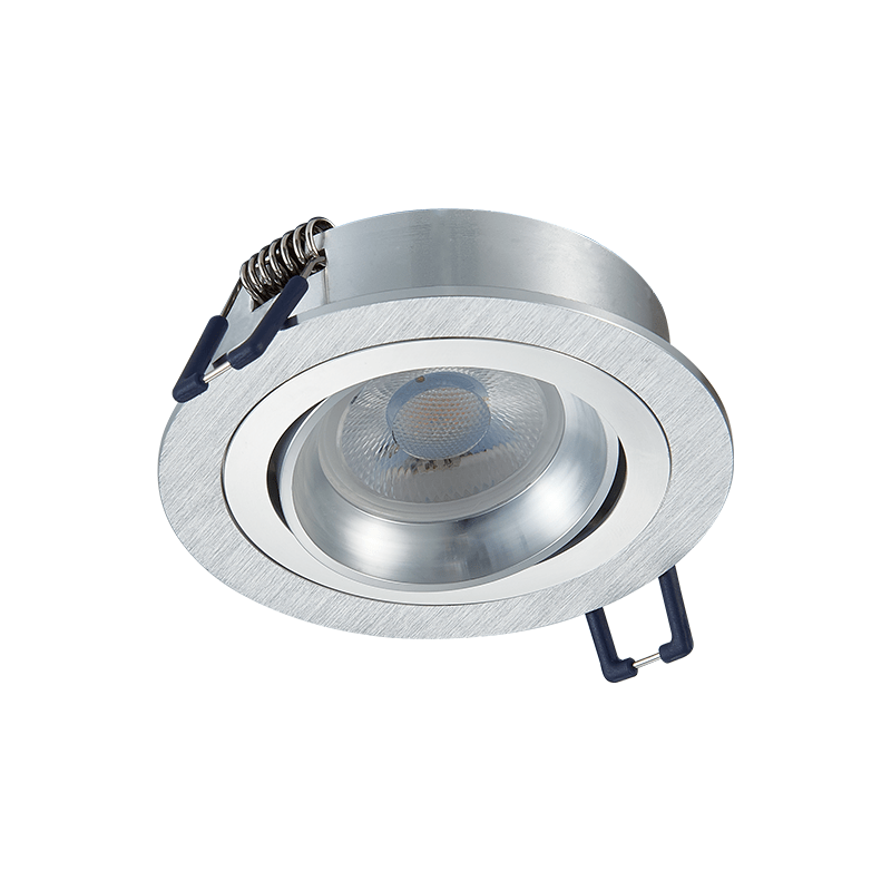 Schwenkbarer Einbaustrahler | Ø80mm | GU10 / MR16 | IP22 | SILBER