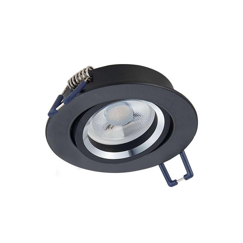 Schwenkbarer Einbaustrahler | Ø73mm | GU10 / MR16 | IP22 | SCHWARZ