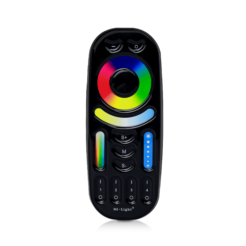 Afstandsbediening-Mi-Light-zwart-4 groepen-RGB+CCT